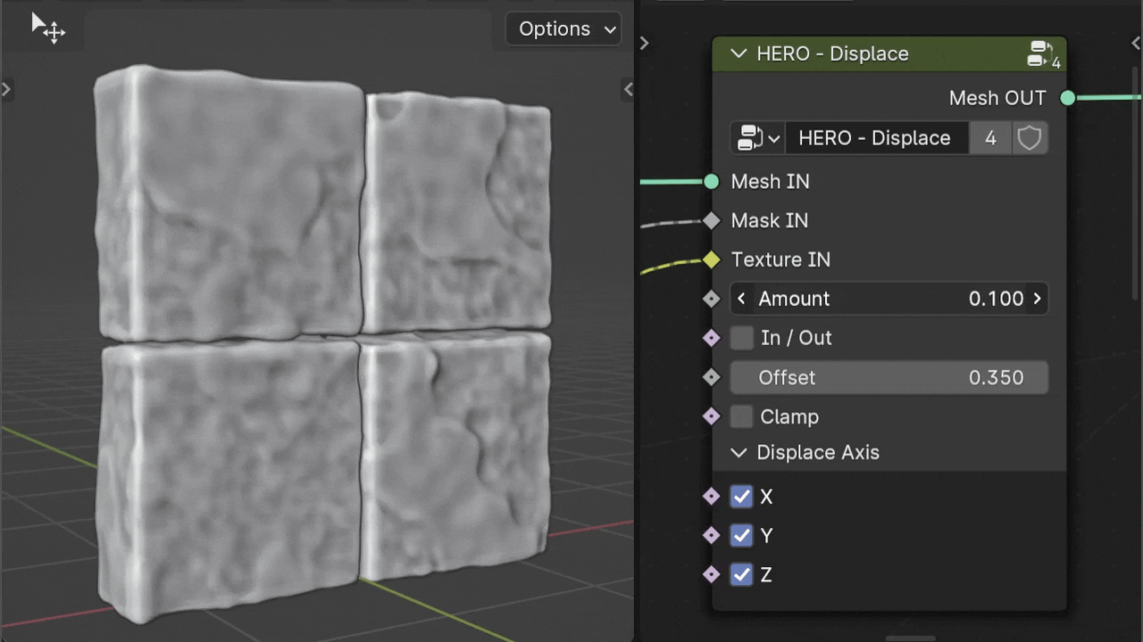 HERO Displace Amount