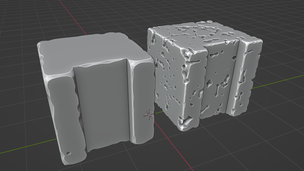 Screenshot of the Voxel size diffirences